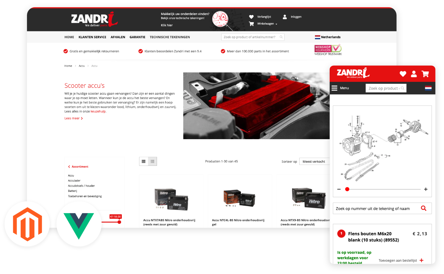 Casestudy: Zandri market leader in parts for moped and scooters